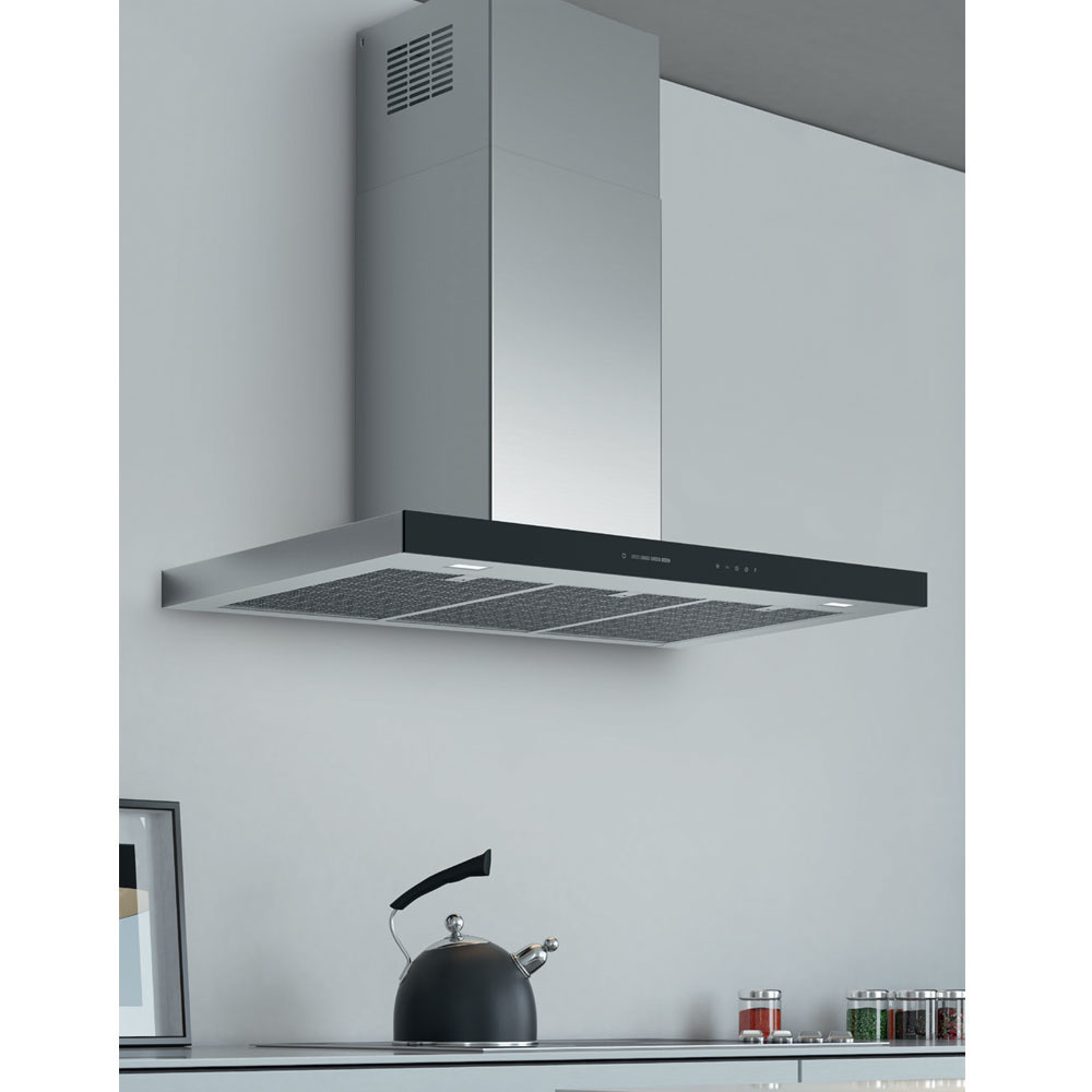 Franke Avant Silence FTLN H45 X/BK Glass A90 FRK Απορροφητήρας Καμινάδα 90cm Inox