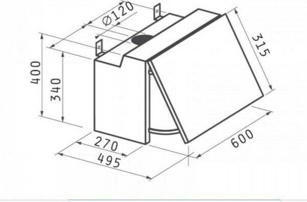 Pyramis Essential Turbo Πτυσσόμενος Απορροφητήρας 60cm Λευκός