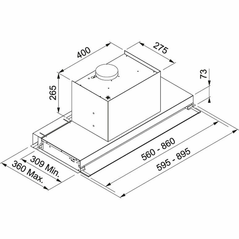 Franke Atmos 904 Απορροφητήρας Νησίδα 90cm Inox