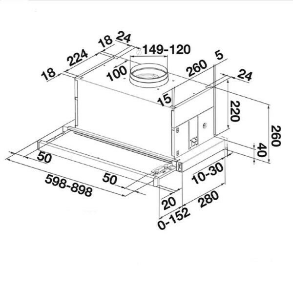 Franke Dynamic FTC 926 V2 Συρόμενος Απορροφητήρας 90cm Inox