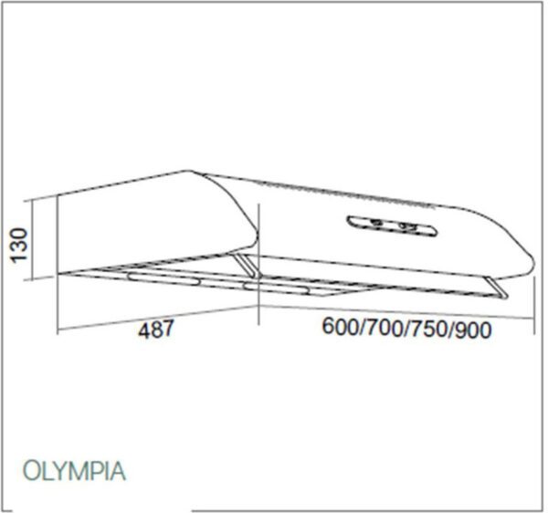 Davoline Olympia 360 LUX 2M Ελεύθερος Απορροφητήρας 60cm Λευκός
