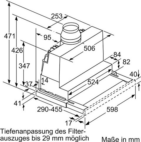 Bosch DFR067A52 Συρόμενος Απορροφητήρας 60cm Γκρι