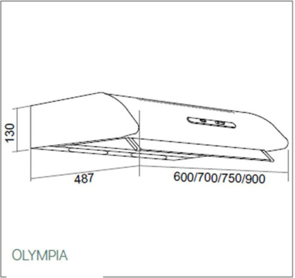 Davoline Olympia 360 LUX 2M Ελεύθερος Απορροφητήρας 60cm Καφέ
