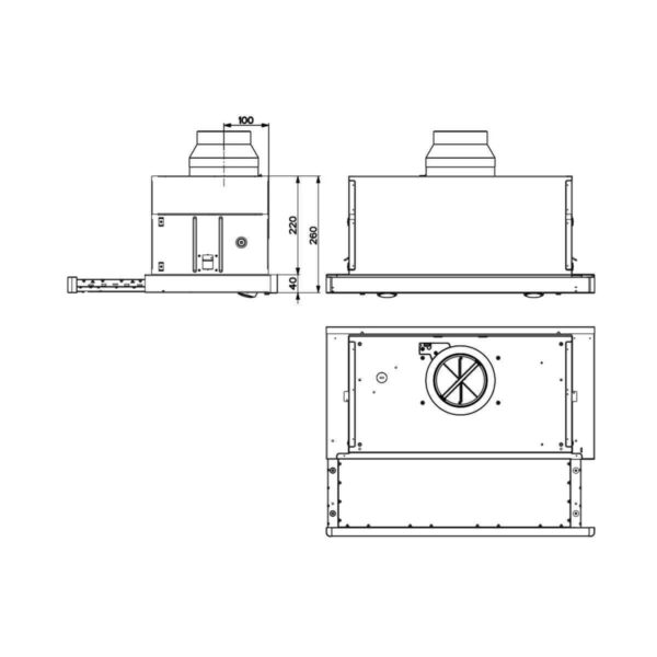 Faber Maxima NG Eco Ev8 AM/X A60 Συρόμενος Απορροφητήρας 60cm Inox