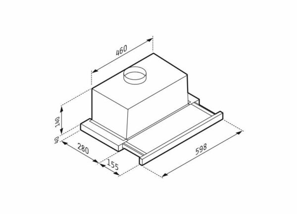 Pyramis Essential Συρόμενος Απορροφητήρας 60cm Inox