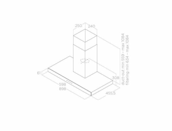 Elica Joy BLIX/A/60 Απορροφητήρας Καμινάδα 60cm Μαύρος