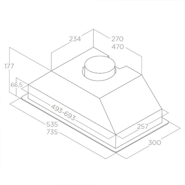 Elica Era S IX/A/52 Μηχανισμός Απορρόφησης 52cm Inox