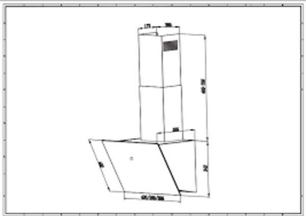 Faber VRT BK A90 2LS Απορροφητήρας Καμινάδα 90cm Μαύρος