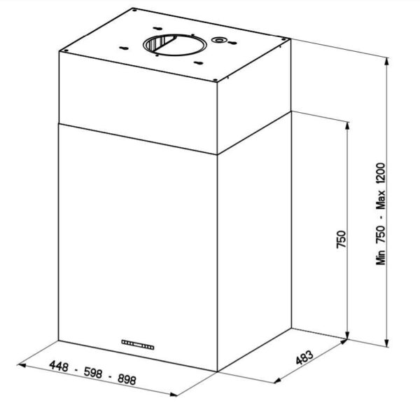 Faber Cubia Isola Plus EV8 X A90 Απορροφητήρας Νησίδα 90cm Inox