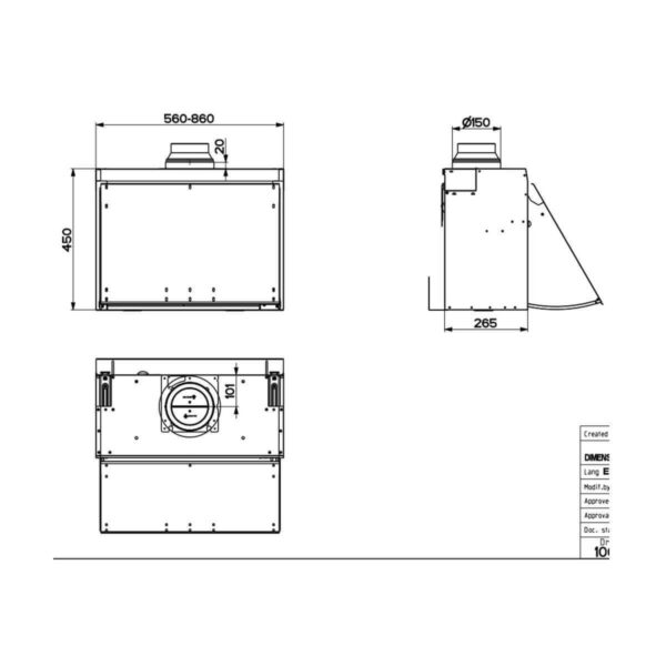 Faber 106/45 Plus Πτυσσόμενος Απορροφητήρας 56cm Λευκός