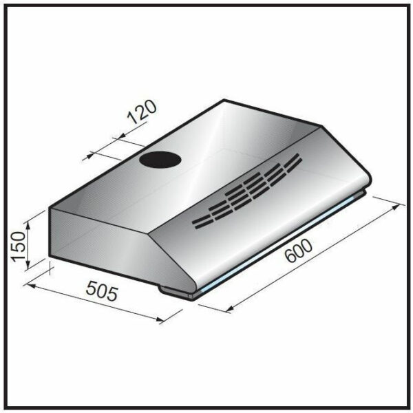 Pyramis Power Ελεύθερος Απορροφητήρας 60cm Inox