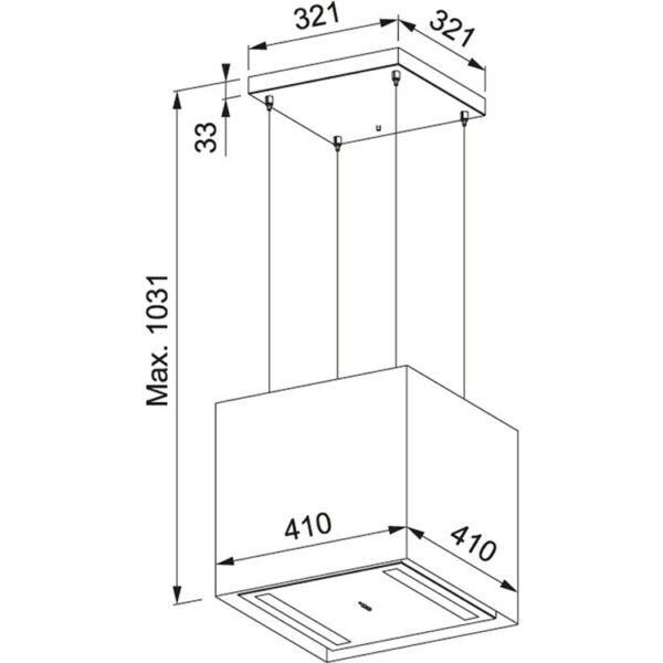 Franke Mercury FME 407 GLASS BM Απορροφητήρας Καμινάδα 40cm Μαύρος