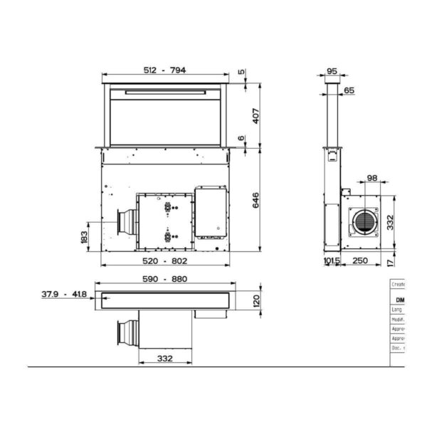 Faber FABULA EVO+BK A90 Μηχανισμός Απορρόφησης 90cm Μαύρος