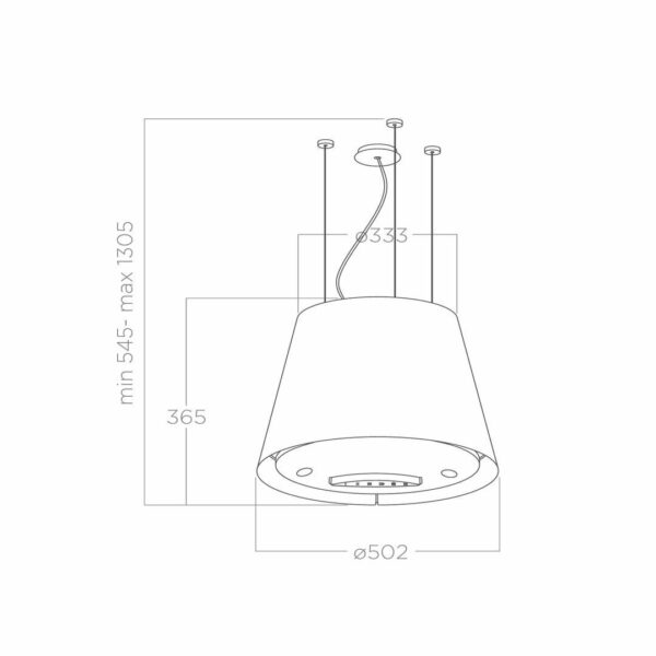 Elica Easy IX/F/50 Απορροφητήρας Νησίδα Ανακύκλωσης 50cm Inox