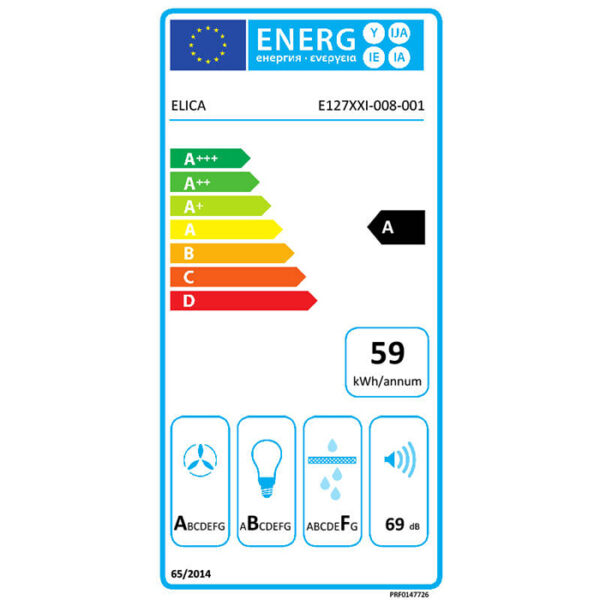 Elica Illusion H16 WH/A/100 PRF0147727A Μηχανισμός Απορρόφησης 100cm Λευκός