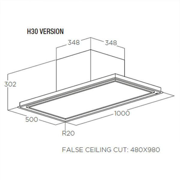 Elica Illusion H30 WH/A/100 Μηχανισμός Απορρόφησης 100cm Λευκός