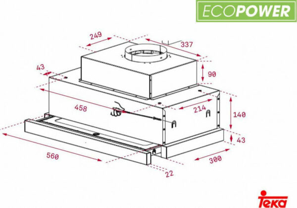 Teka CNL 9815 Plus Συρόμενος Απορροφητήρας 90cm Inox