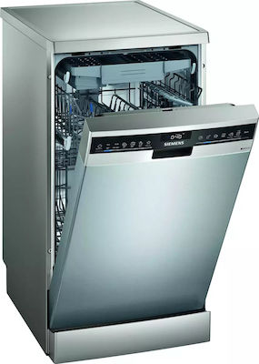 Siemens SR25ZI11ME Ελεύθερο Πλυντήριο Πιάτων με Wi-Fi για 10 Σερβίτσια Π45xY84.5εκ. Inox