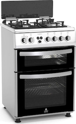 Thermogatz TG 8000 IX Κουζίνα Υγραερίου & Ρεύματος 65lt με Εστίες Υγραερίου Π60εκ. Inox