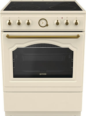 Gorenje ECS6250CLI Κουζίνα 71lt με Κεραμικές Εστίες Π60εκ. Μπεζ