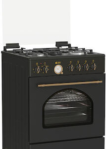 Thermogatz TGS 4310 ANTH Κουζίνα 60lt με Εστίες Υγραερίου Π60εκ. Μαύρη