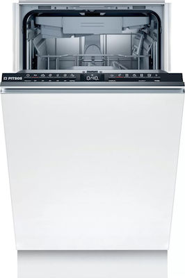 Pitsos DVS61X00 Πλήρως Εντοιχιζόμενο Πλυντήριο Πιάτων για 10 Σερβίτσια Π44.8xY81.5εκ. Λευκό
