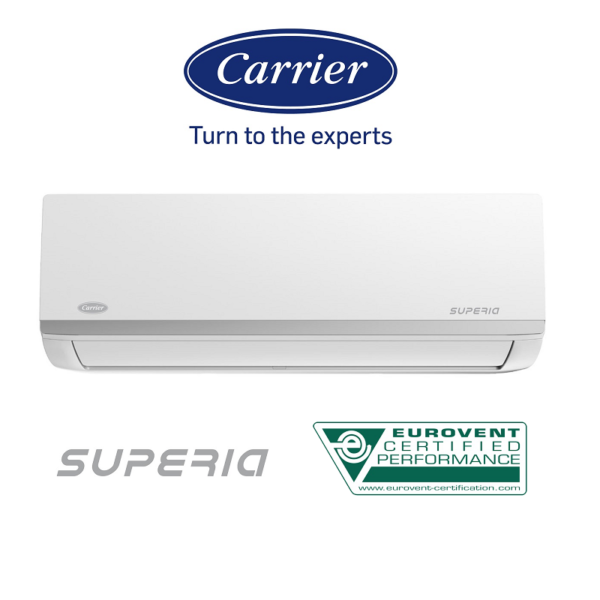 Carrier Superia 42QHB009D8SP/38QHG009D8SP Κλιματιστικό Inverter 9000 BTU A++/A+ με Ιονιστή και Wi-Fi