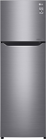 LG GTB362PZCZD Ψυγείο Δίπορτο 254lt Total NoFrost Υ166.5xΠ55.5xΒ62εκ. Inox