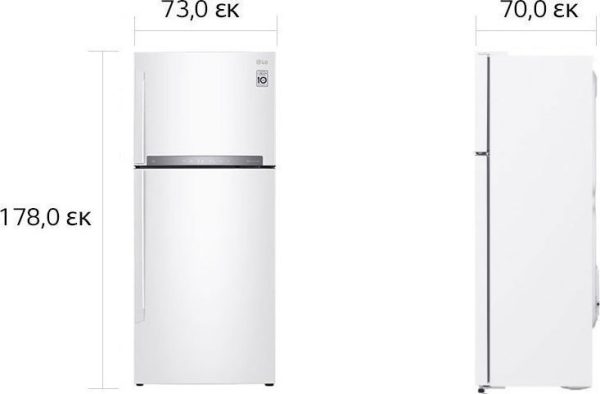 LG GTB574SHHZD Ψυγείο Δίπορτο 438lt Total NoFrost Υ178xΠ70xΒ73εκ. Λευκό