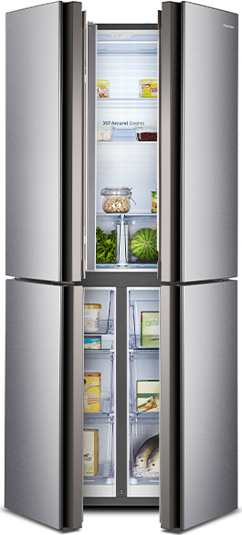 Hisense RQ515N4AC2 Ψυγείο Ντουλάπα 427lt NoFrost Υ181.7xΠ79.4xΒ64.3εκ. Inox