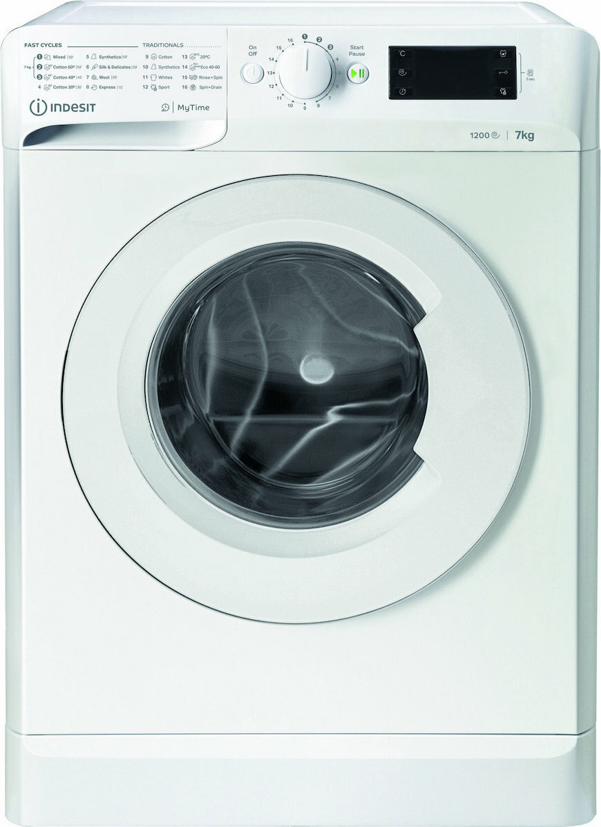 Indesit Πλυντήριο Ρούχων 7kg 1200 Στροφών MTWE 71252 W EE