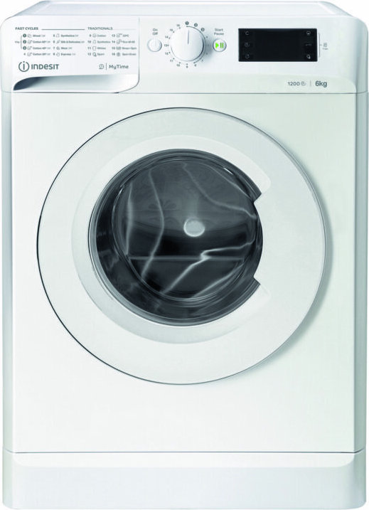 Indesit Πλυντήριο Ρούχων 6kg 1200 Στροφών MTWSE 61252 W EE