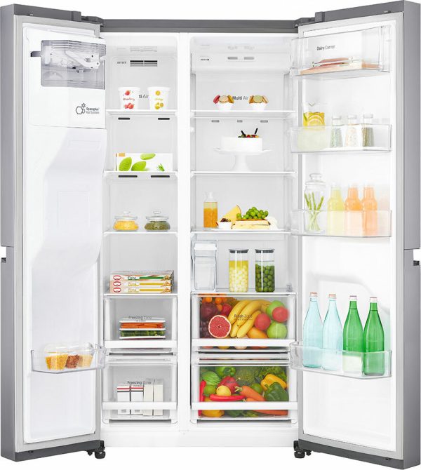 LG GSL481PZXZ Ψυγείο Ντουλάπα 625lt Total NoFrost Υ179xΠ91.2xΒ73.8εκ. Inox