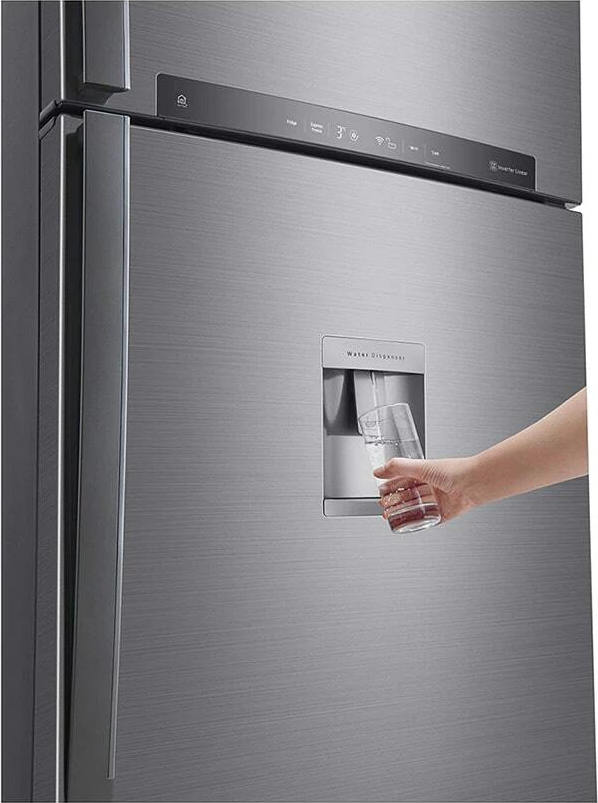 LG GTF916PZPYD Ψυγείο Δίπορτο 592lt Total NoFrost Υ184xΠ86xΒ73εκ. Inox