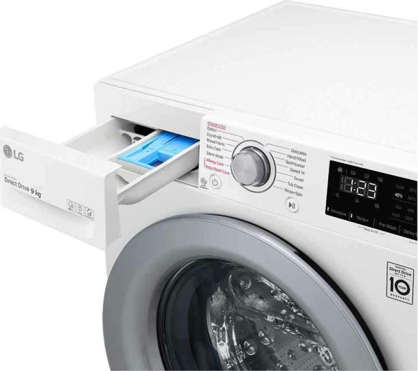 LG Πλυντήριο Ρούχων Inverter Direct Drive 9kg με Ατμό 1400 Στροφών F4WV309S3E