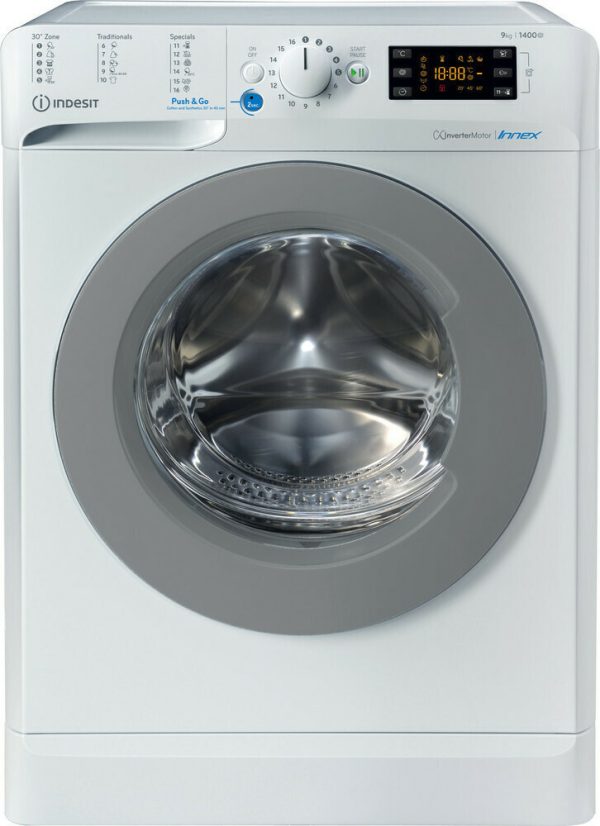 Indesit Πλυντήριο Ρούχων 9kg 1400 Στροφών BWE 91484X WS EU N F162157