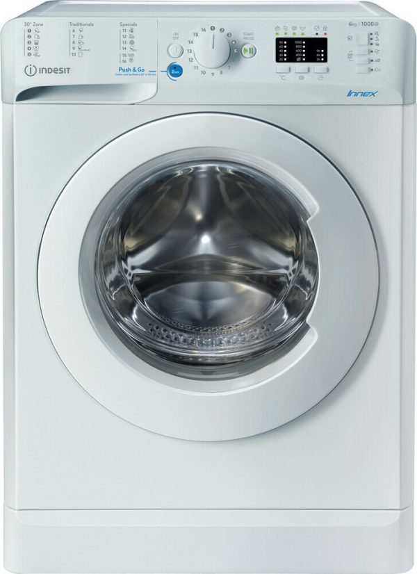 Indesit Πλυντήριο Ρούχων 6kg 1000 Στροφών BWSA 61051 W EU N F161672