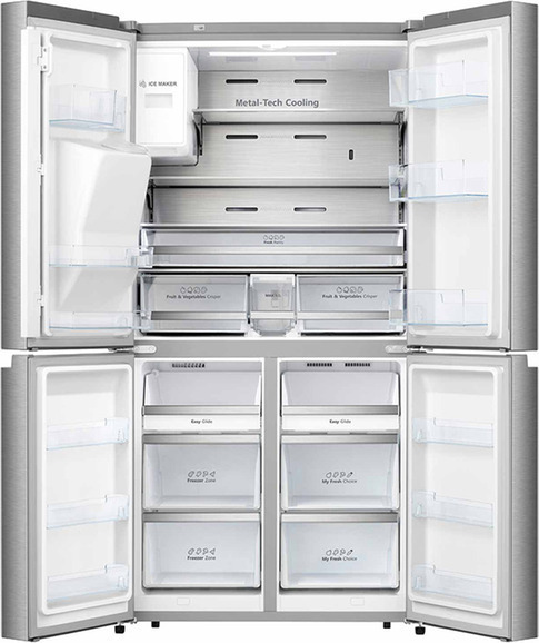 Hisense RQ760N4AIF Ψυγείο Ντουλάπα 585lt Total NoFrost Υ178.5xΠ91.2xΒ72.5εκ. Inox