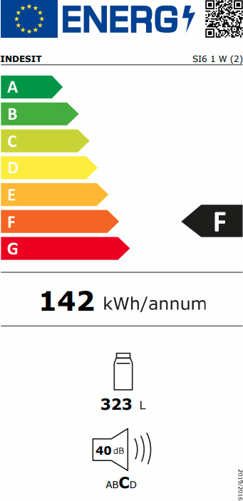 Indesit SI6 1 W Ψυγείο Συντήρησης 323lt Υ167xΠ59.5xΒ64.5εκ. Λευκό