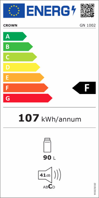 Crown GN-1002 Mini Bar 90lt Υ83xΠ48xΒ56εκ. Λευκό