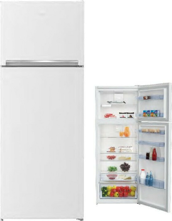 Beko RDNE455K30WN Ψυγείο Δίπορτο 406lt NoFrost Υ185xΠ70xΒ65.5εκ. Λευκό