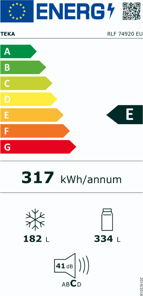 Teka RLF 74920 SS Ψυγείο Ντουλάπα 516lt Total NoFrost Υ178.8xΠ89.5xΒ74.5εκ. Inox