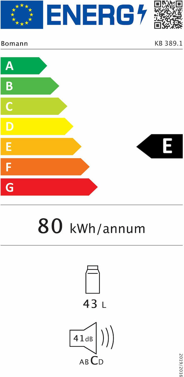 Bomann KB 389 Mini Bar 43lt Υ51xΠ43.9xΒ47εκ. Λευκό