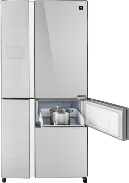 Sharp SJ-PX830ASL Ψυγείο Ντουλάπα 660lt NoFrost Υ185xΠ90.8xΒ79.6εκ. Inox