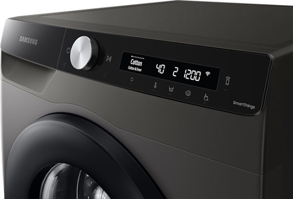 Samsung Πλυντήριο Ρούχων 9kg με Ατμό 1400 Στροφών Inox WW90T504DAX/S7