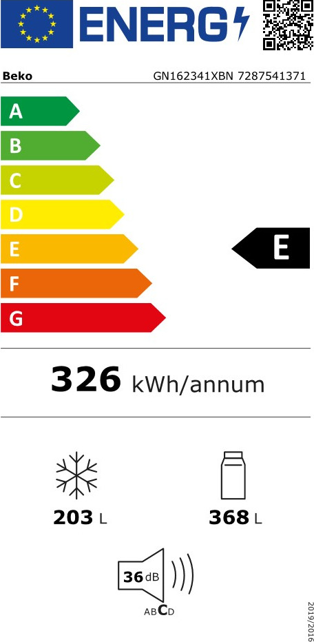 Beko GN162341XBN Ψυγείο Ντουλάπα 571lt NoFrost Inox Υ179xΠ91xΒ70.5εκ.