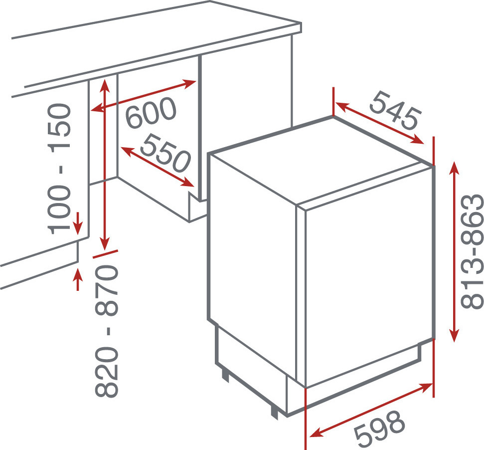 Teka TFI3 130 D Εντοιχιζόμενο Mini Bar 107lt Υ82xΠ59.8xΒ54.5εκ. Λευκό