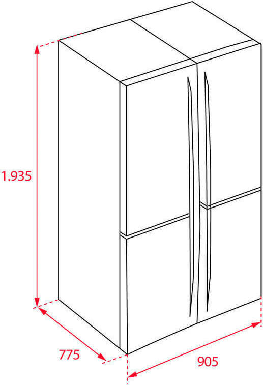 Teka RMF 77920 SS Ψυγείο Ντουλάπα 534lt NoFrost Υ193.5xΠ90.5xΒ77.5εκ. Inox