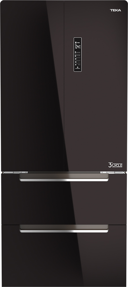 Teka RFD 77820 GBK Black Crystal Ψυγείο Ντουλάπα 535lt Total NoFrost Υ189.8xΠ83.3xΒ68.5εκ. Μαύρο