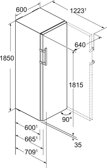 Liebherr KBes 4374 Premium BioFresh Μονόπορτο Ψυγείο 344lt Υ185xΠ60xΒ66.5εκ. Inox